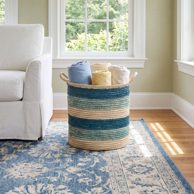 Birch Lane™ Zeppelin Hand Woven Round Storage Basket & Reviews